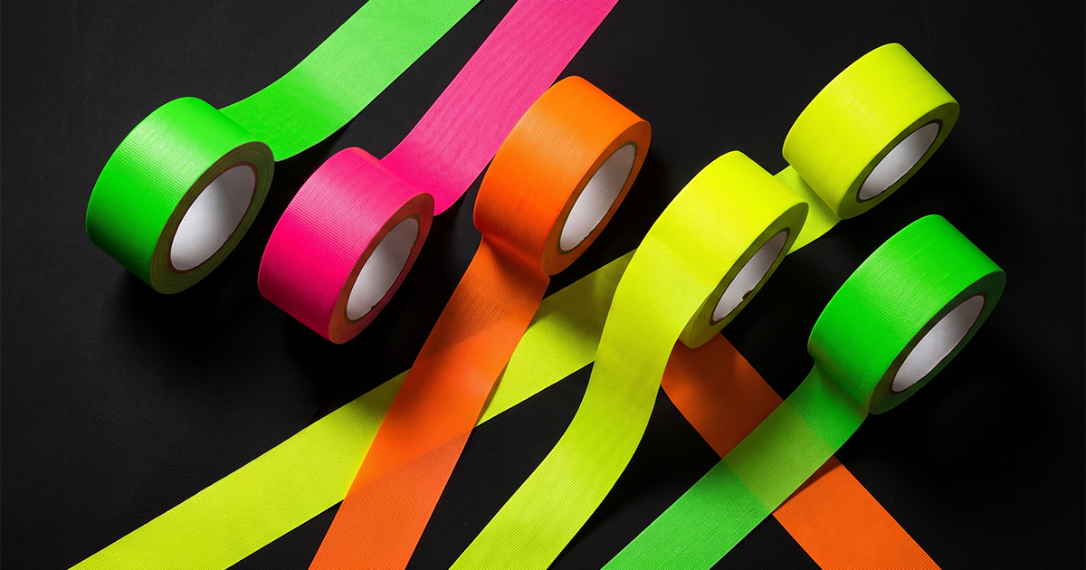 Why Event and Stage Crews Are Switching to Fluorescent Gaffer Tape from Tape Jungle.