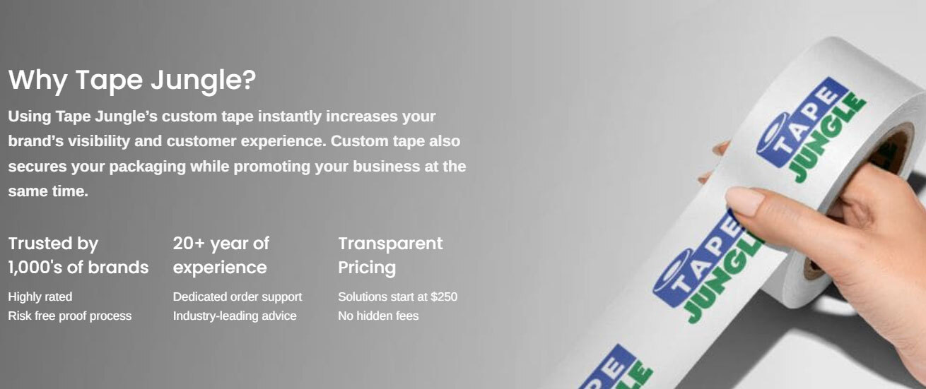 Choosing the right custom printed tape for your packaging needs with Tape Jungle.